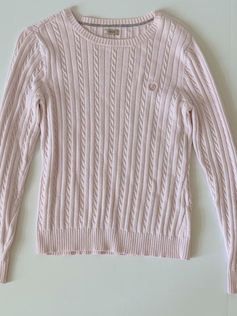 IZOD Blush Pink Cable Knit Sweater - S